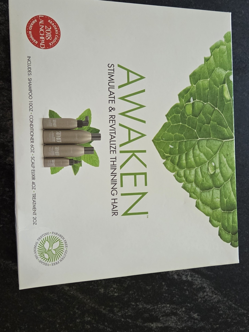 Awake Hair Care Set in Green and White